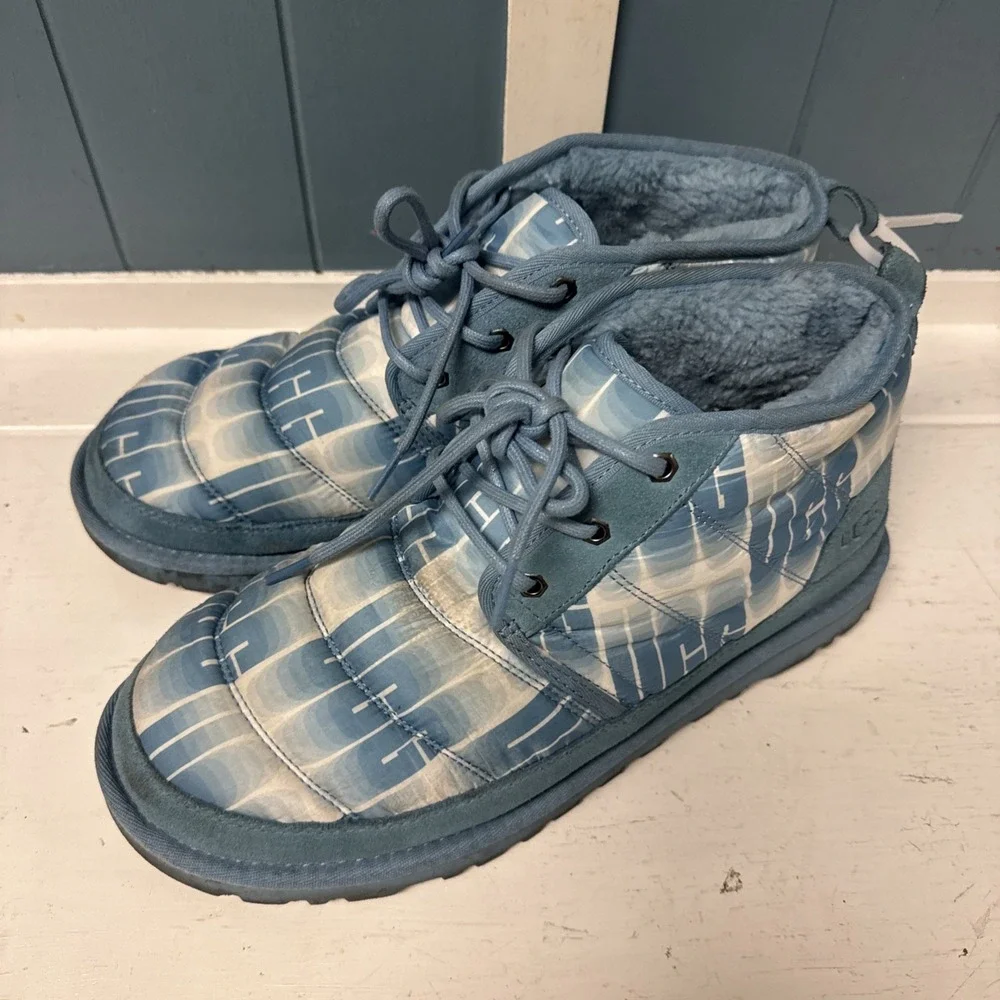 UGG Neumel‎ LTA Wavelength Mens Insulated Winter Snow Boots Size 11 Blue White